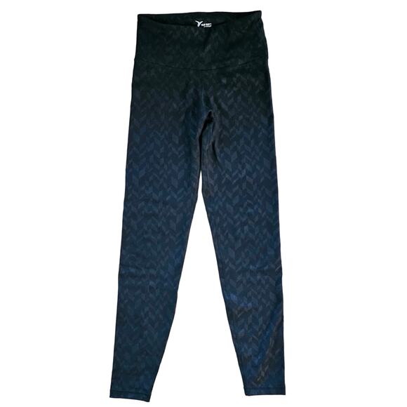 Old Navy Active Go Dry Women Workout Leggings Size S Geometric Chevron Black EUC - Picture 1 of 3
